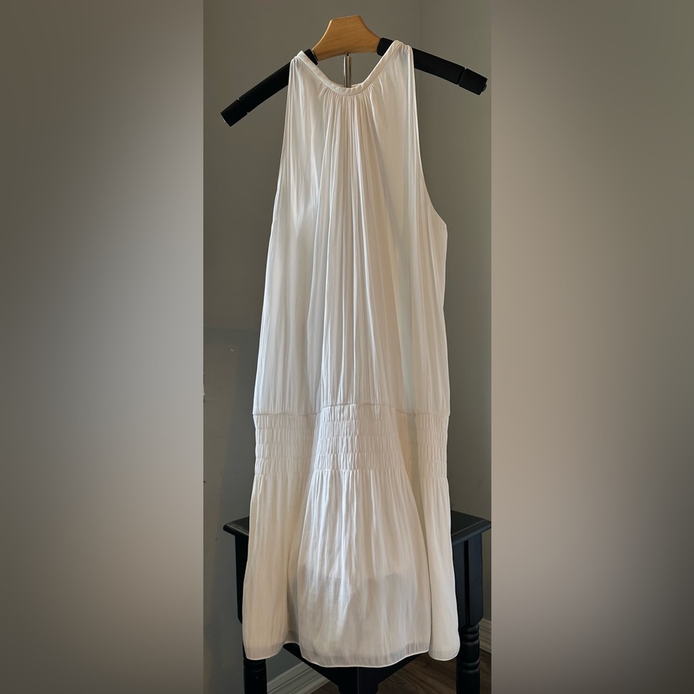 Sleeveless White Tiered  Dress